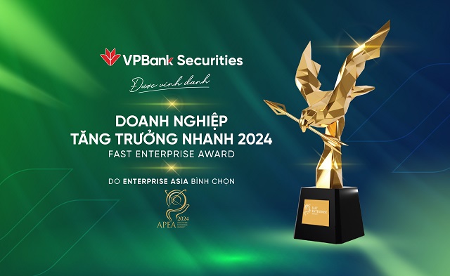 VPBankS giành giải thưởng uy tín “Doanh nghiệp tăng trưởng nhanh 2024”