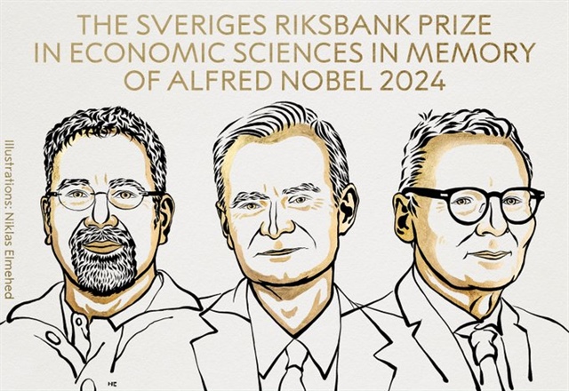 Bộ ba đoạt Nobel Kinh tế 2024: Acemoglu, Johnson và Robinson